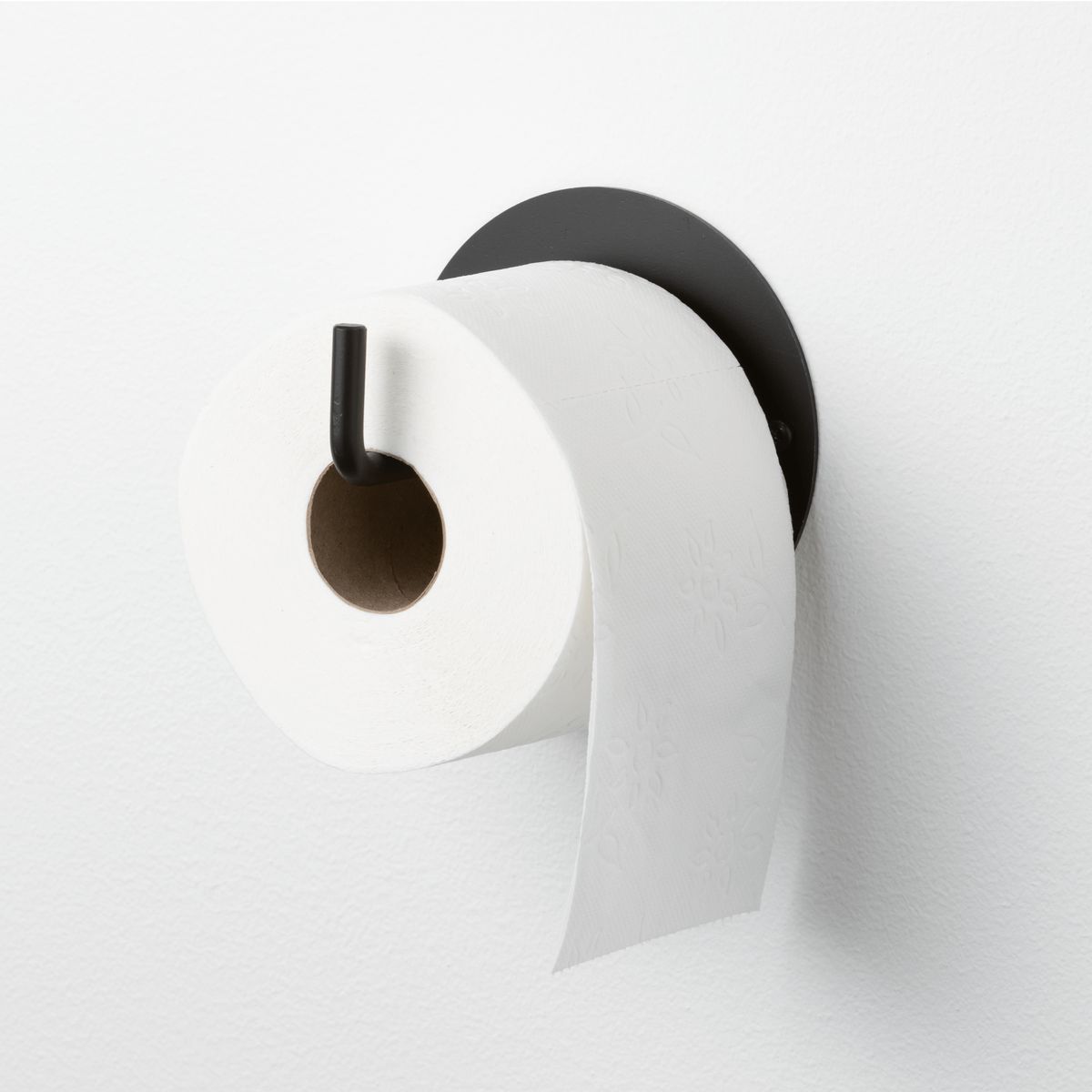 Toiletrulleholder, sort