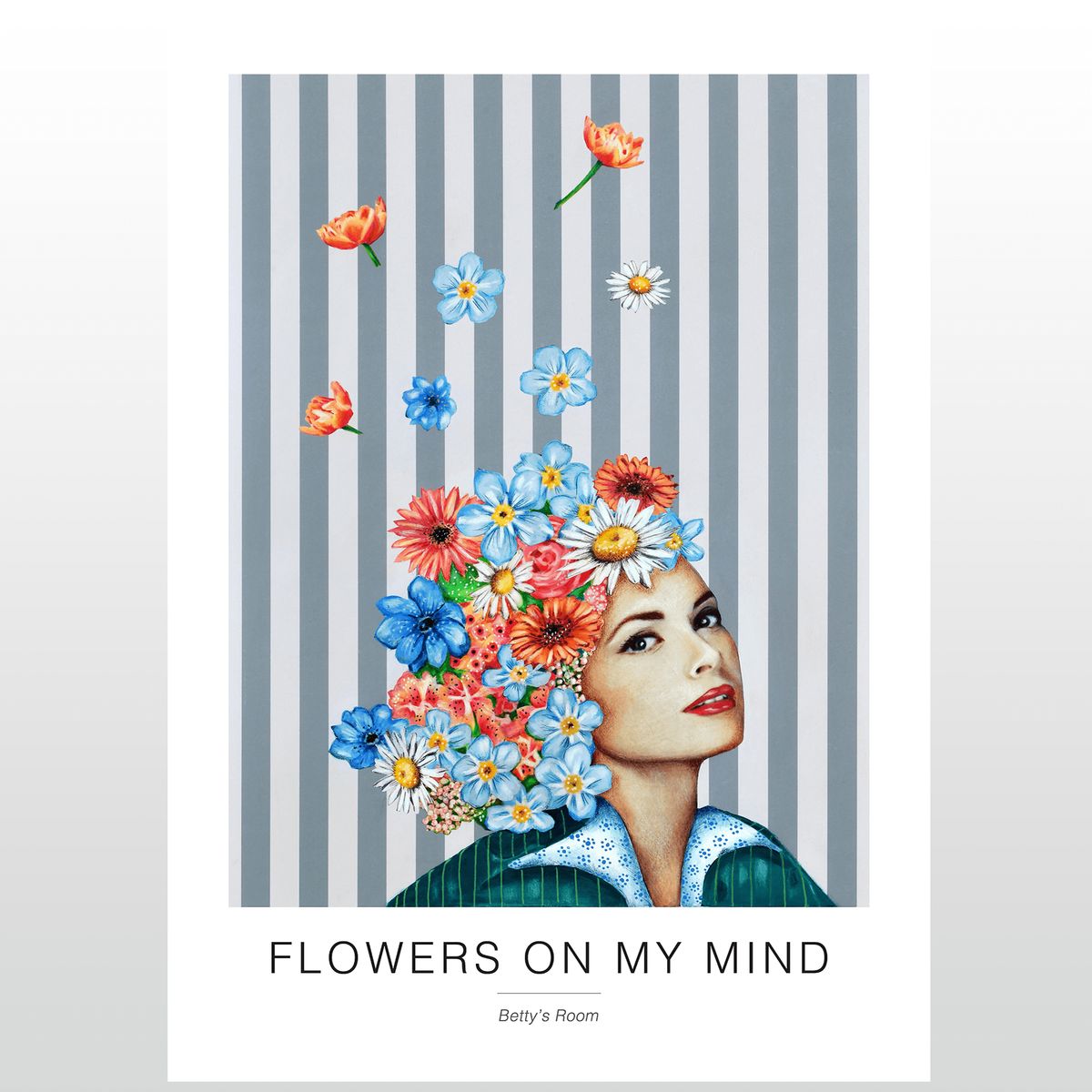 Kunstplakat "Flowers on my mind" 50 x 70 cm.