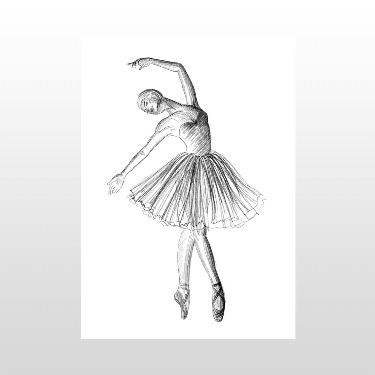 Plakat "Ballet tegning" A4