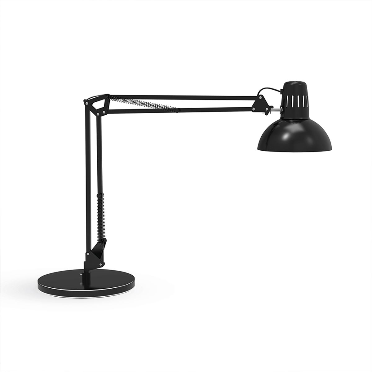 LED Arkitektlampe med fod, sort