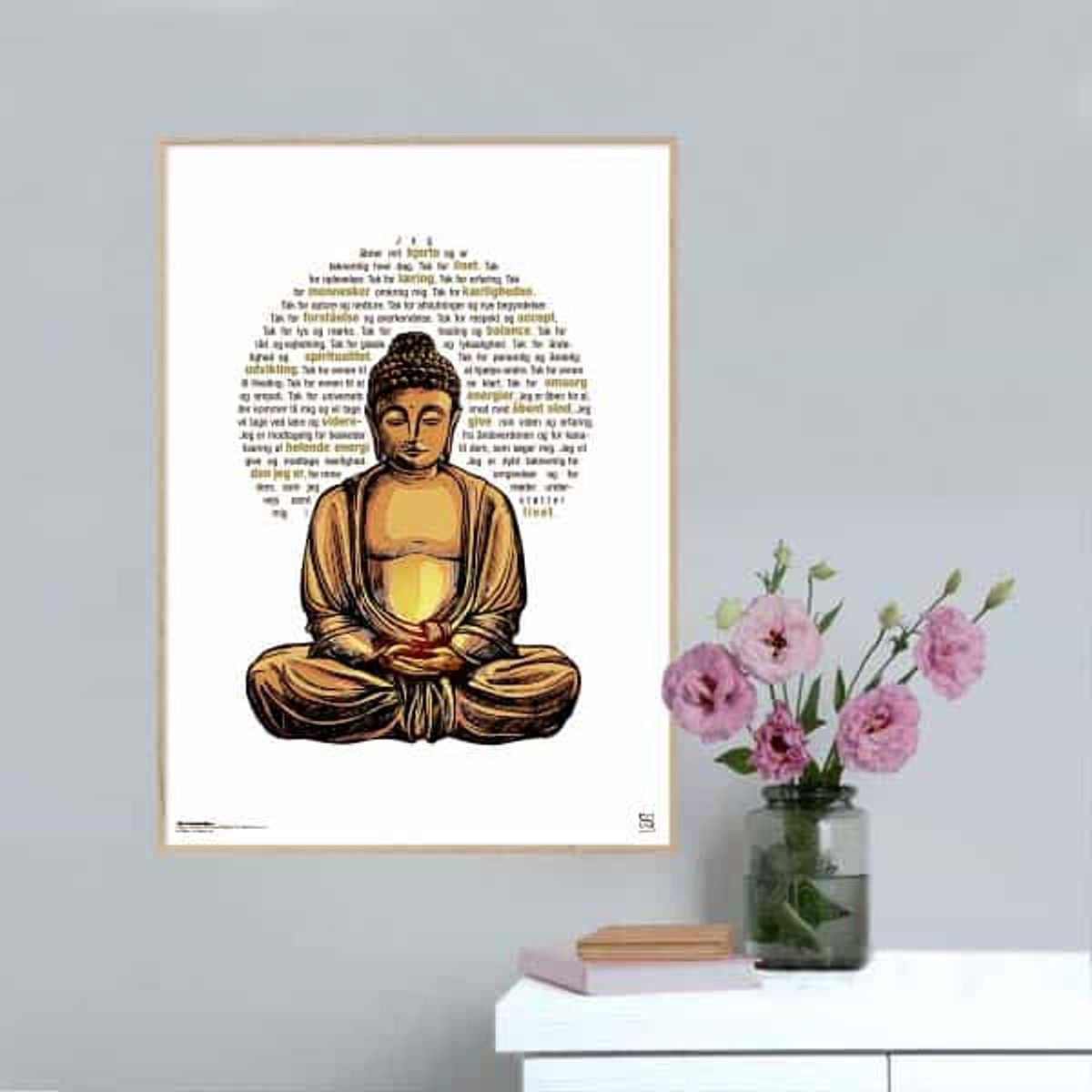 Taknemlighedsbuddhaen - Songshape plakat - 21 x 30 cm / Small / lodret