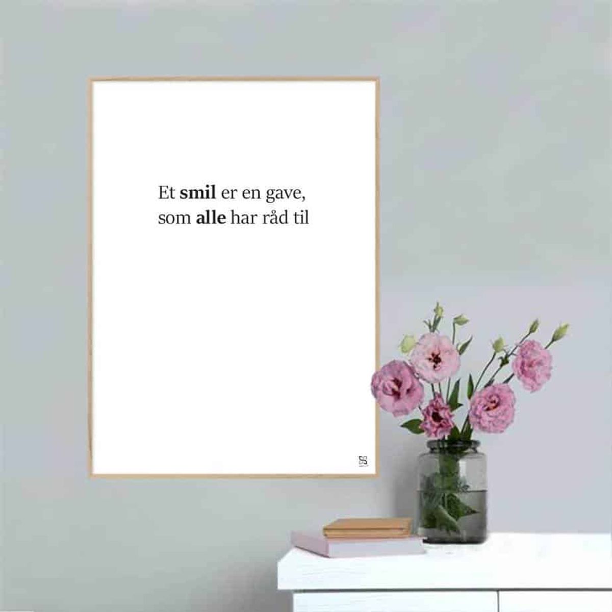 Et smil er en gave - plakat - 50 x 70 cm / XL / lodret