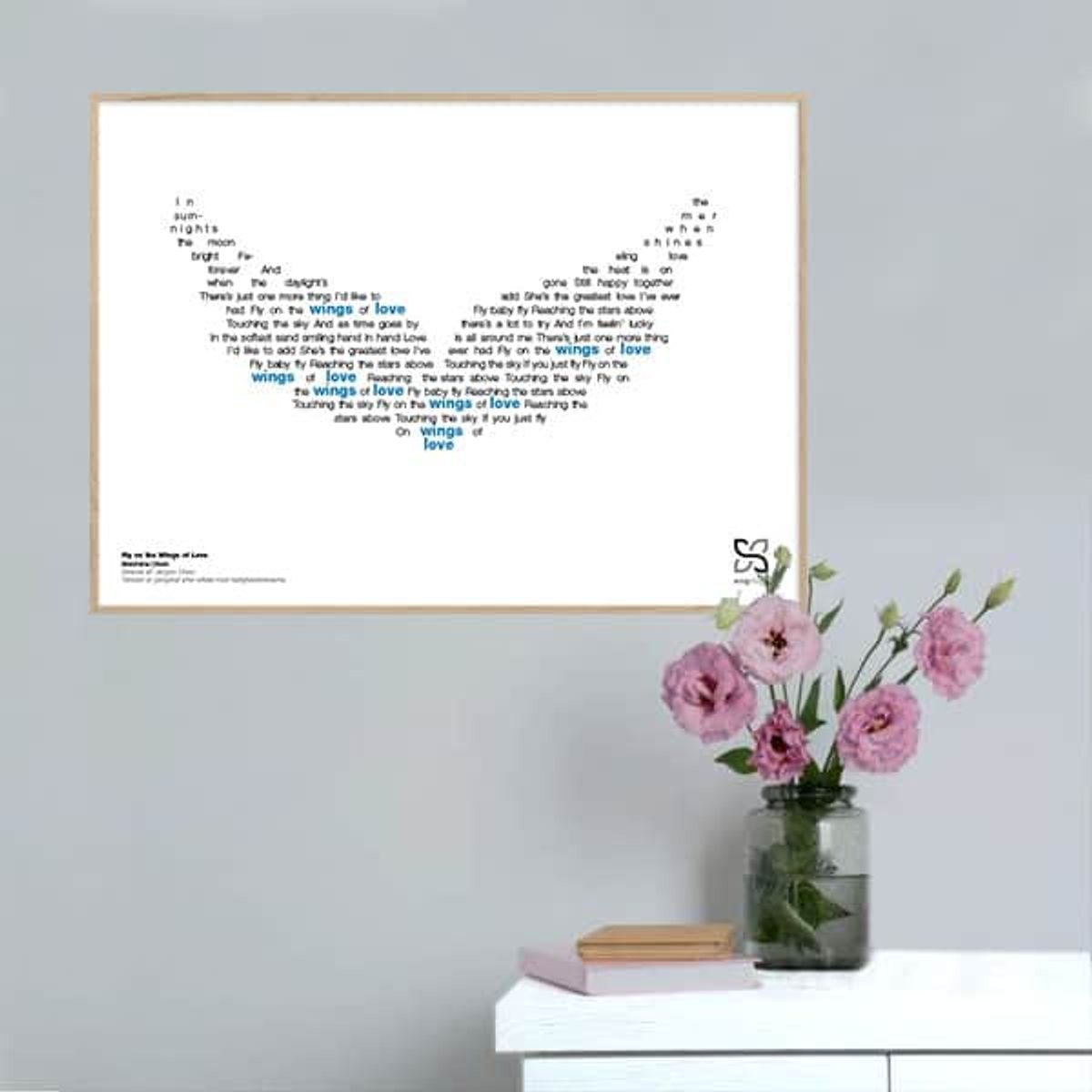 Fly on the Wings of Love - Brødrene Olsen plakat - 30 x 21 cm / Small / vandret