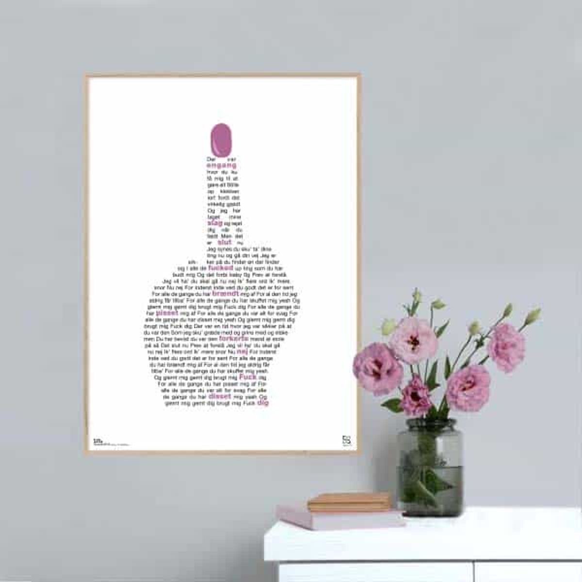 Fuck dig - Anna David plakat - 50 x 70 cm / XL / lodret