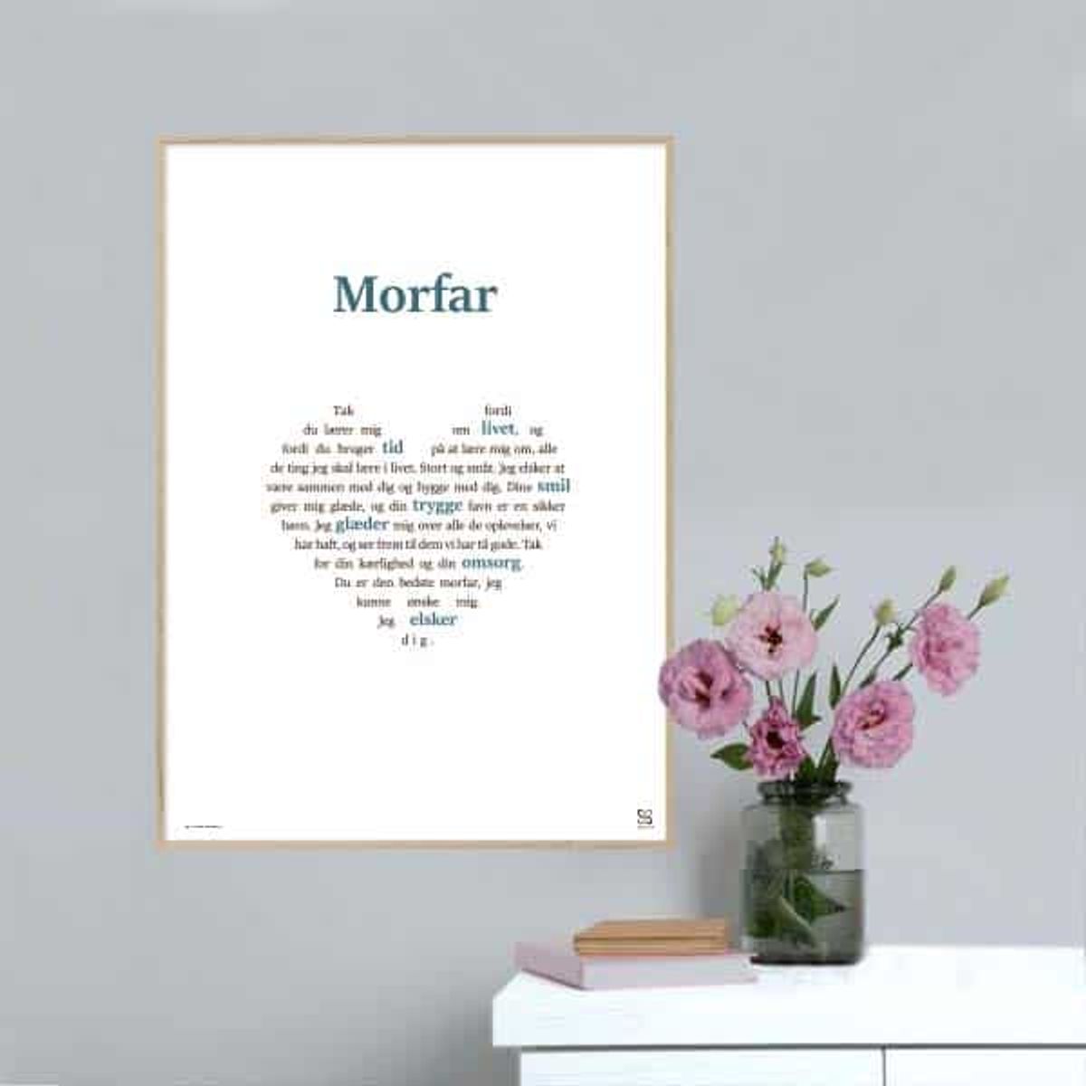 Plakat som hylder din morfar - 50 x 70 cm / XL / lodret