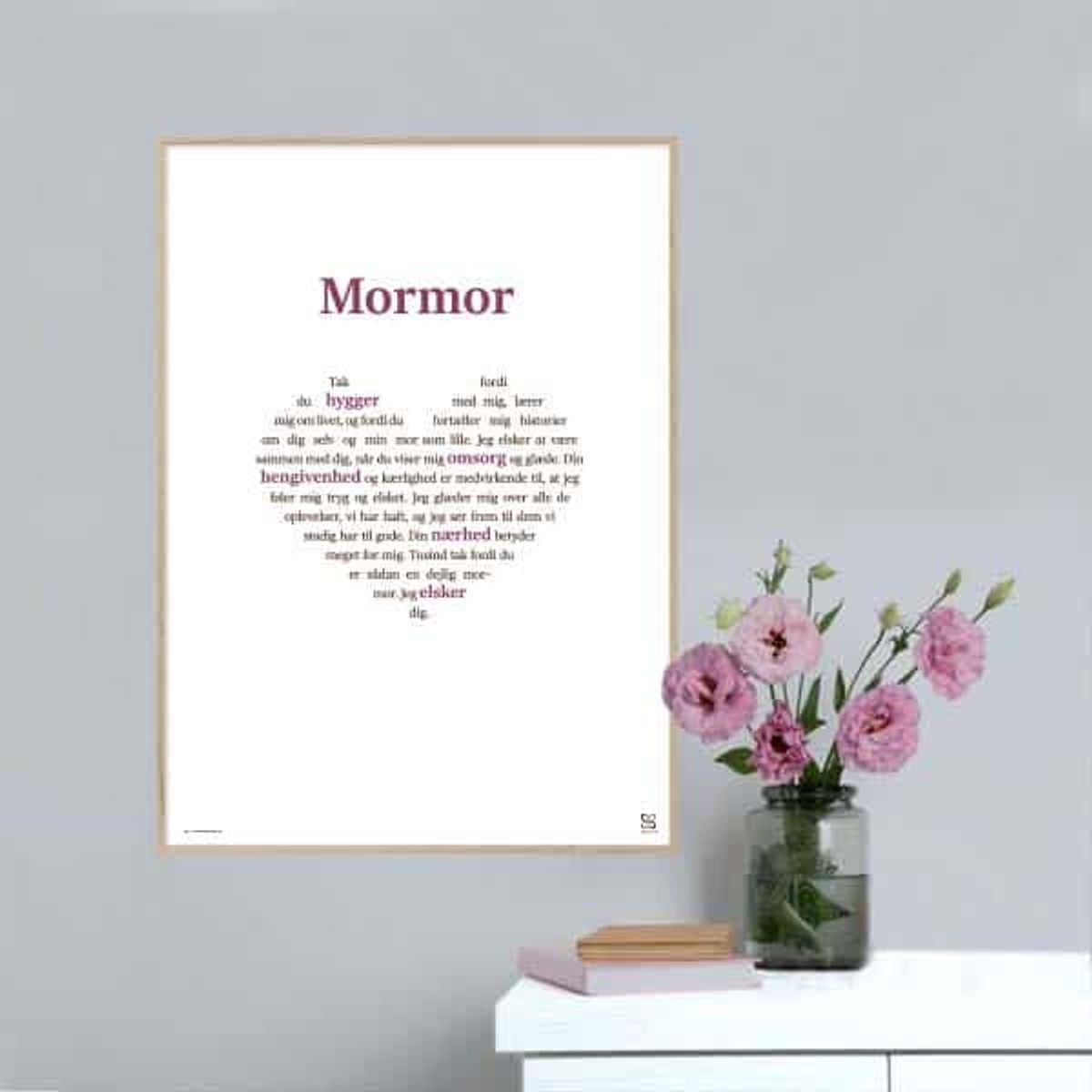 Plakat som hylder din mormor - 30 x 42 cm / Medium / lodret