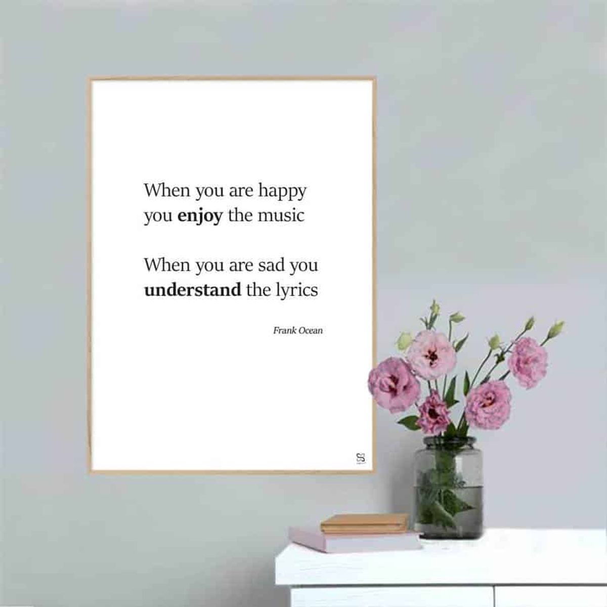 When you are happy you enjoy the music - plakat - 15 x 21 cm / XS / lodret