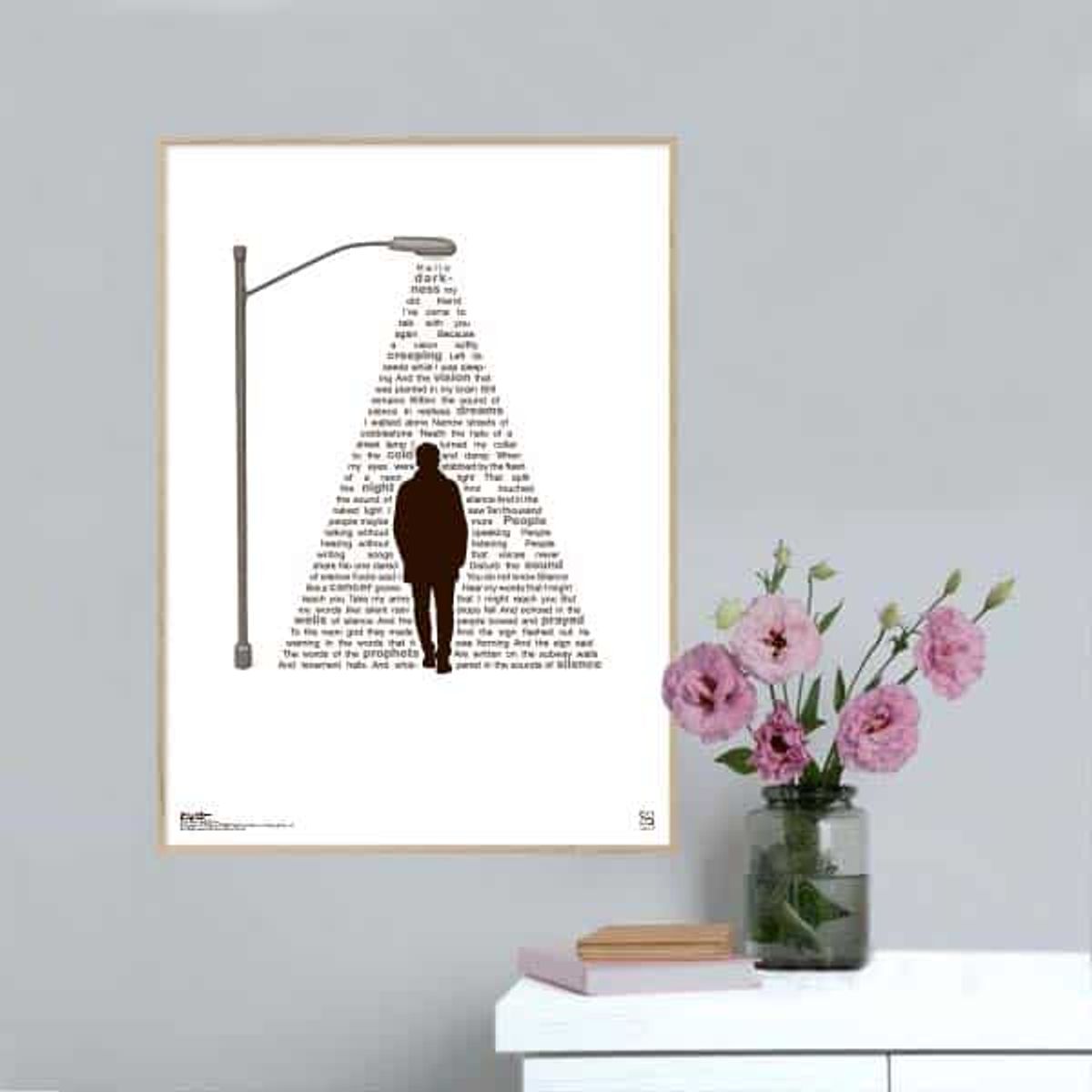 The Sound of Silence - Simon & Garfunkel - Songshape poster - 50 x 70 cm / XL / lodret