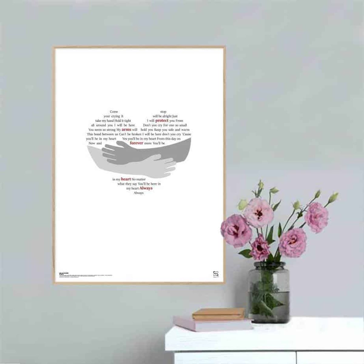 You'll Be in My Heart - Phil Collins - Songshape poster - 21 x 30 cm / Small / lodret