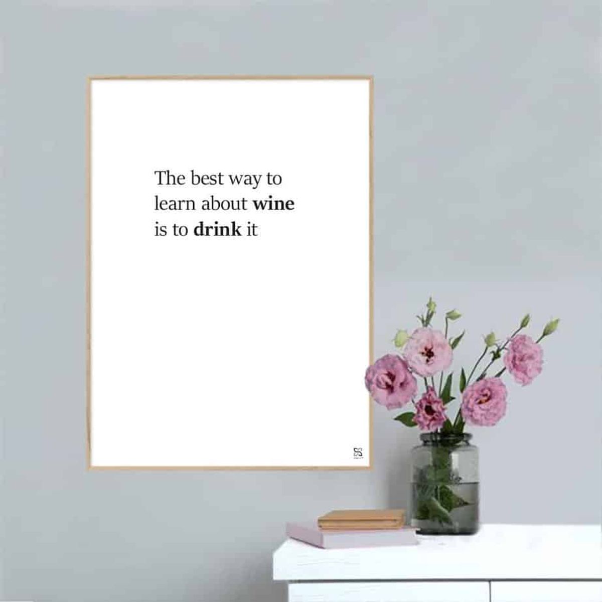 The best way to learn about wine plakat - 40 x 50 cm / Large / lodret