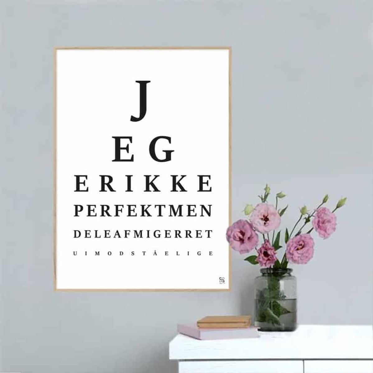 Synstavle - Jeg er ikke perfekt - Songshape plakat - 21 x 30 cm / Small / lodret