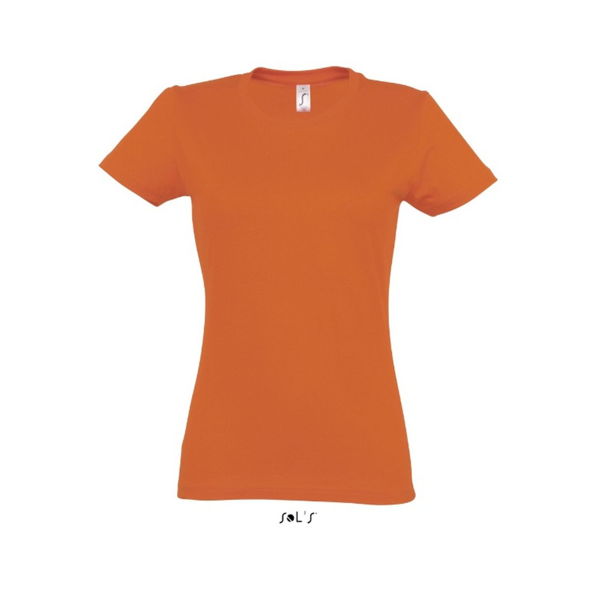 Sols faconsyet - T-Shirt i orange med rund hals til kvinder