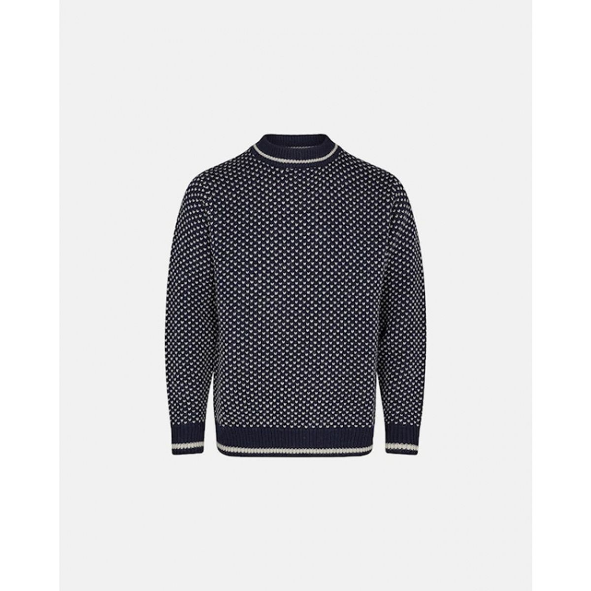 Dovre strik sweatshirt i navy