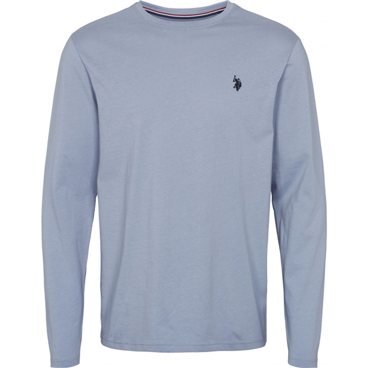 U.S POLO ASSN langærmet t-shirt i lyseblå til herre | Regular fit |