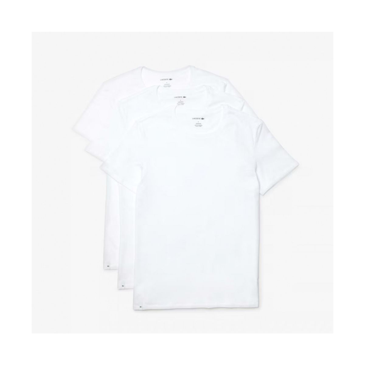 Lacoste 3pak t-shirts i hvid til herre