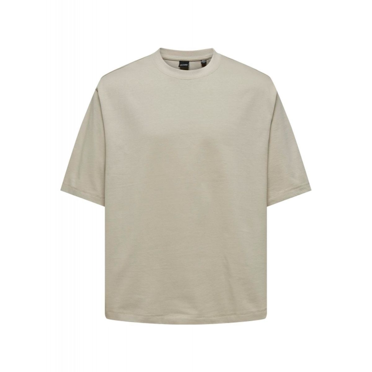 ONLY & SONS t-shirt i beige til herre | Oversized fit |