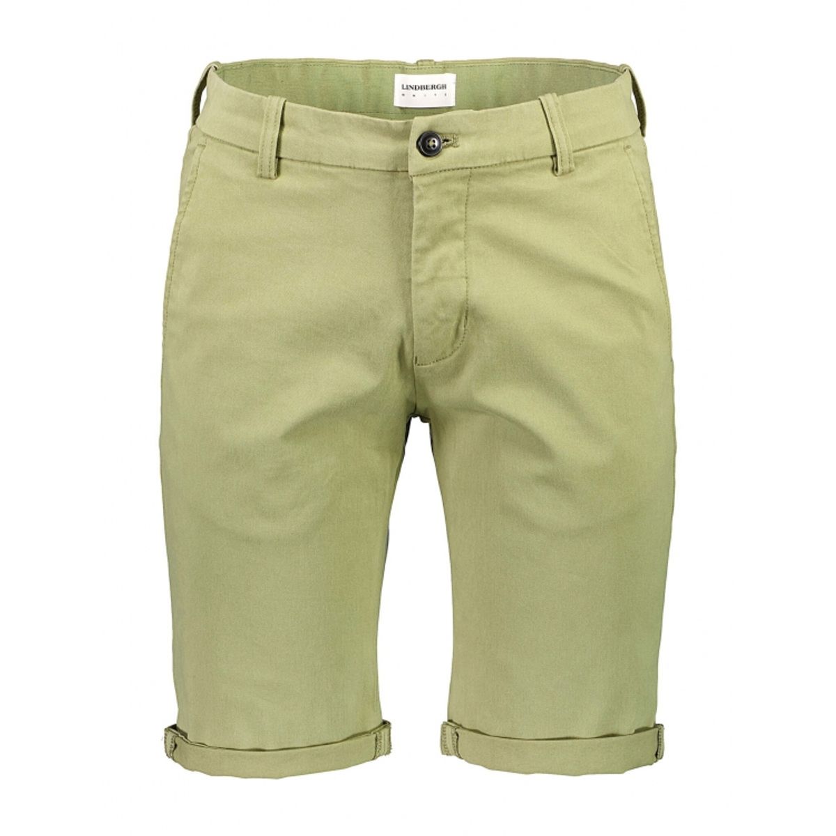 Lindbergh Superflex Chino Shorts i lys armygrøn til herre