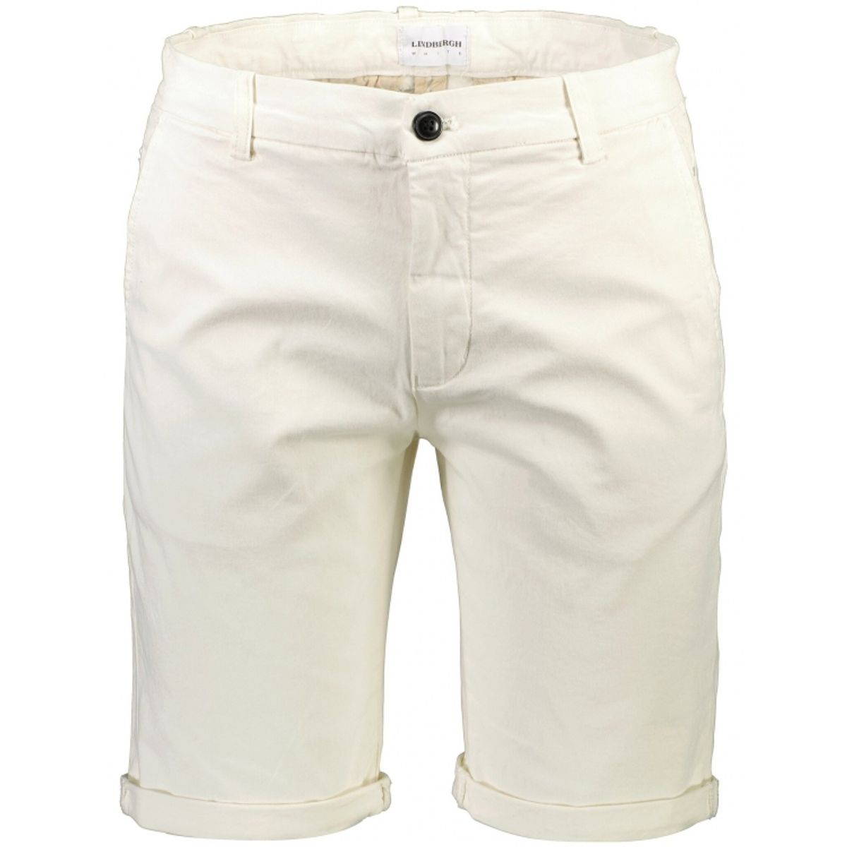 Lindbergh Superflex Chino Shorts i Off White til herre