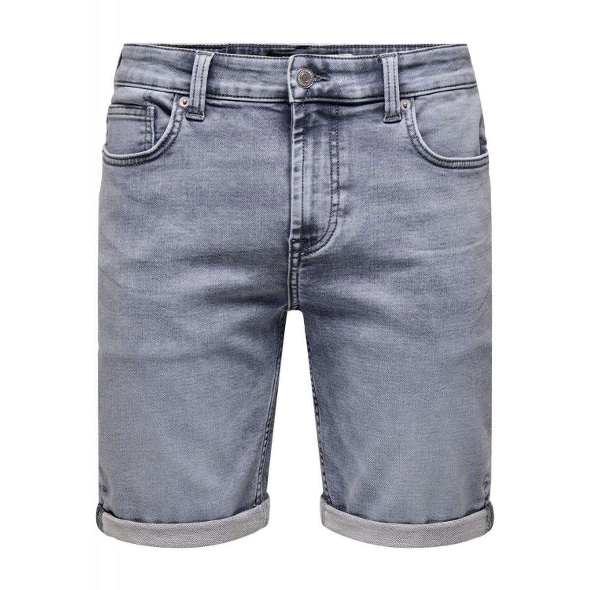 ONLY & SONS denimshorts i grå til herre