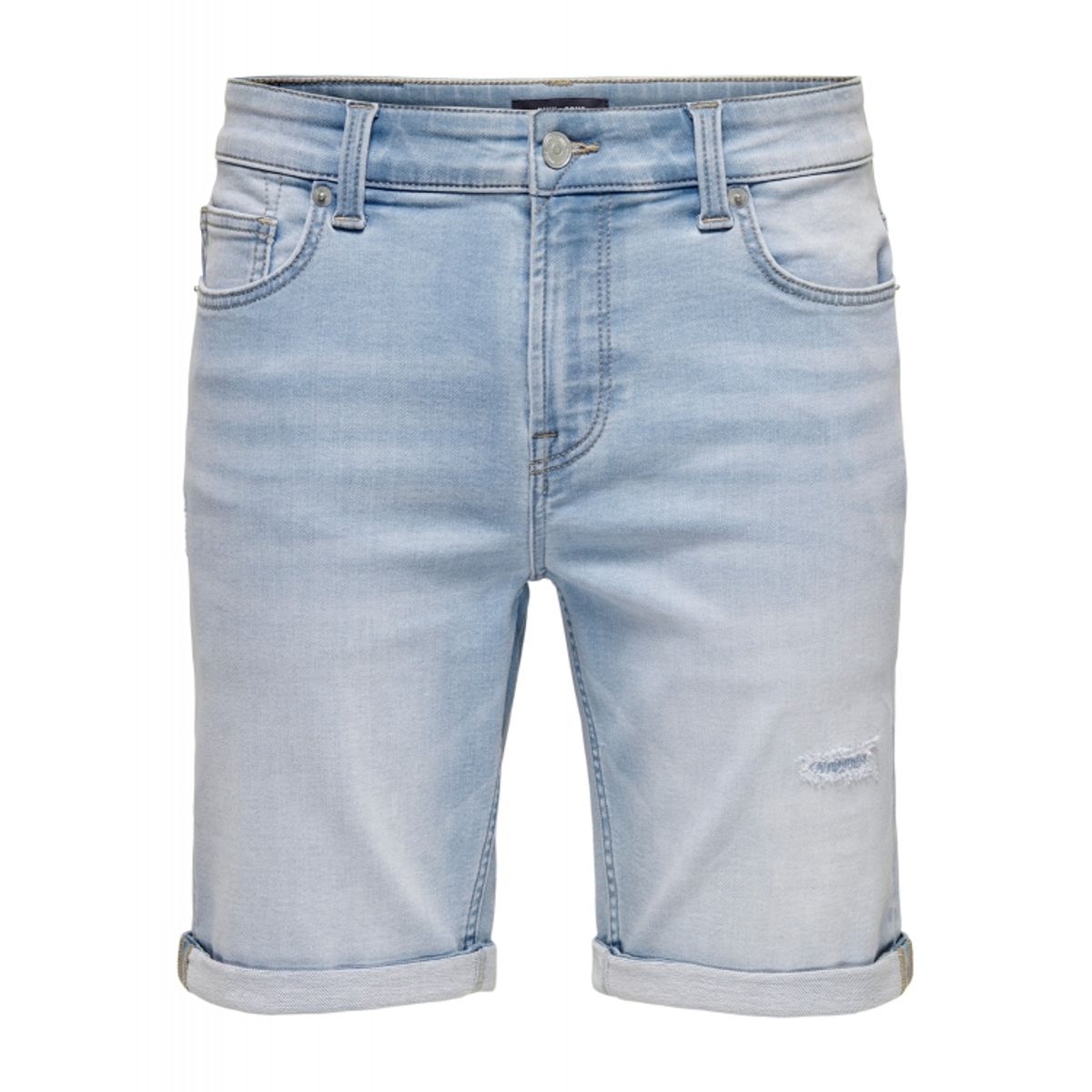 ONLY & SONS denimshorts i lyseblå til herre