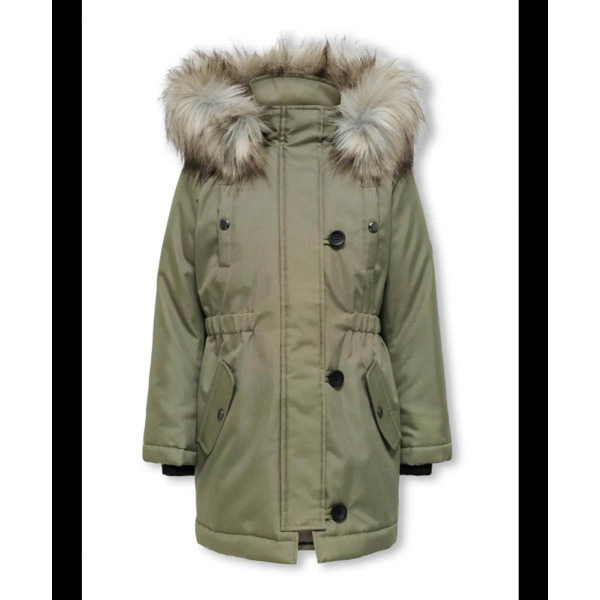 KIDS ONLY jakke med faux fur i Aloe til piger