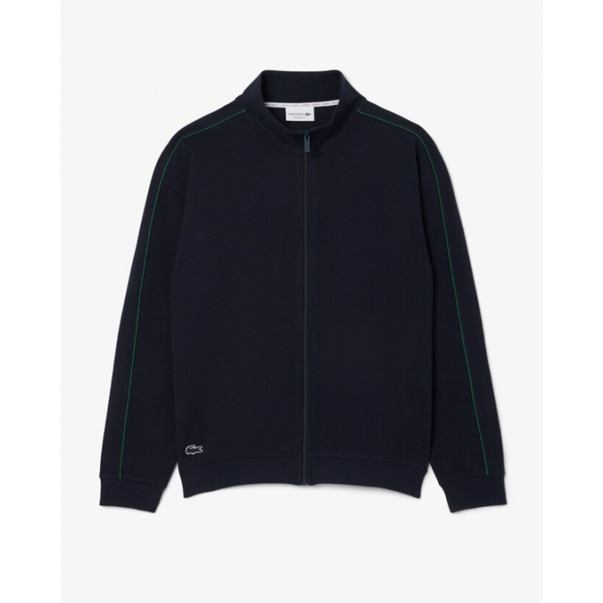 LACOSTE sweatshirt med lynlås i navy til herre