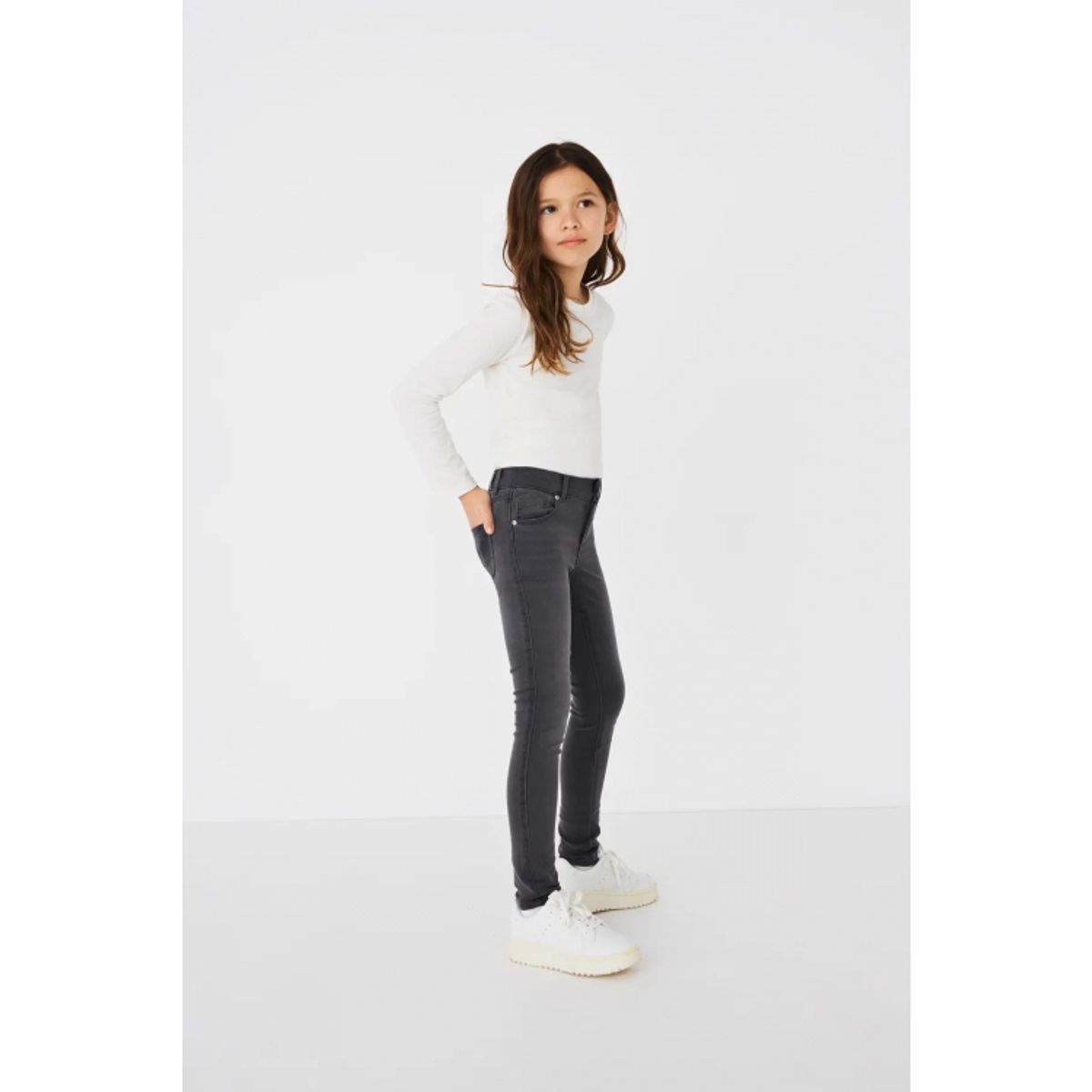 KIDS ONLY KONROYAL skinny fit jeans i mørkegrå til piger