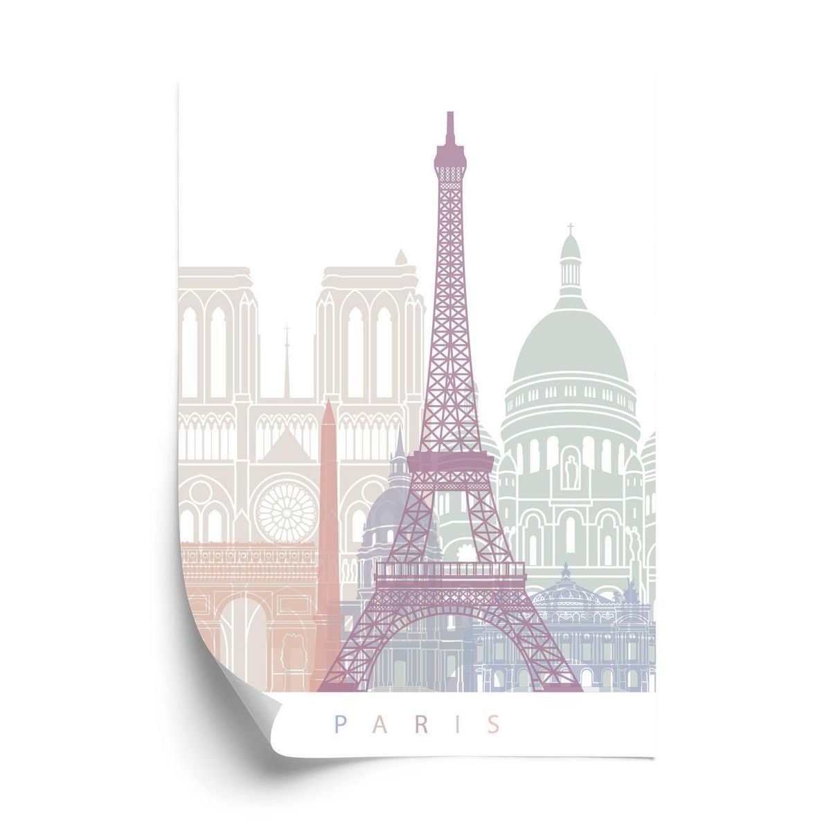 Plakat paris - Pastel grafik