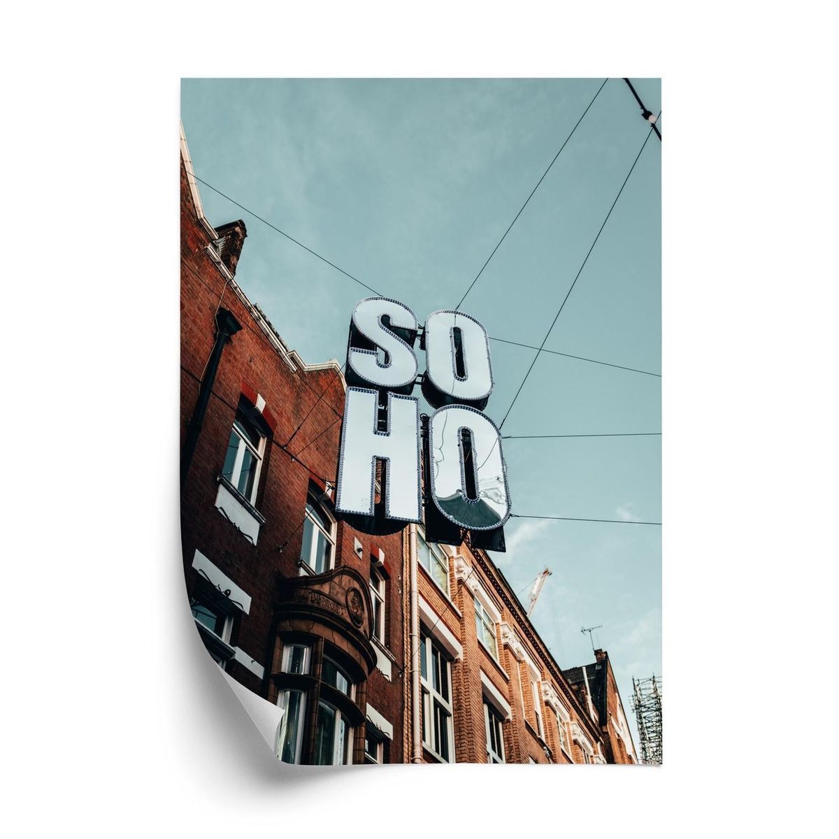 Plakat - Soho-Skilt på en gade i london