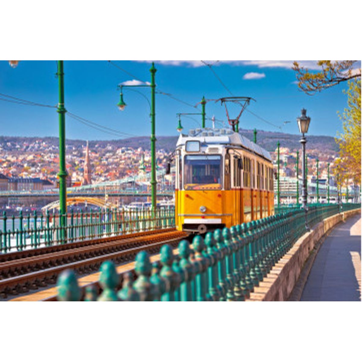 Fototapet - Historic Yellow Tramway