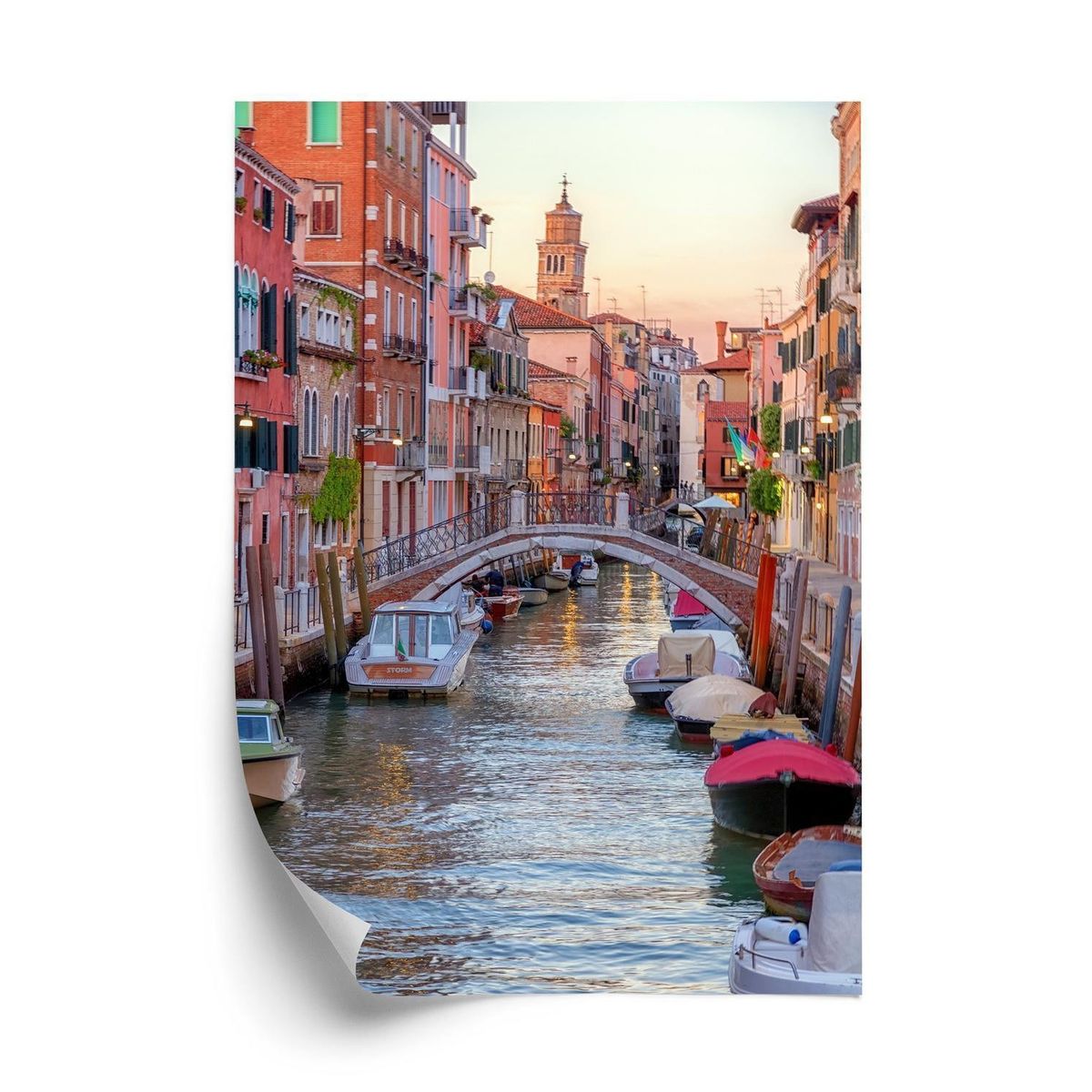 Plakat - Romantisk kanal i centrum af venedig