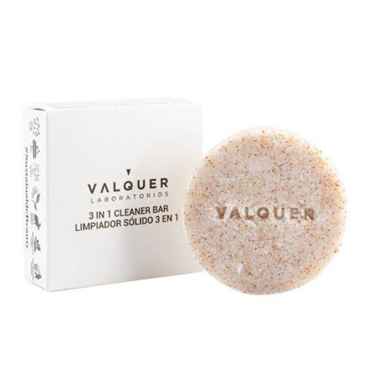 Valquer Sukker 3-i-1 Solid Facial Cleanser - 50 G