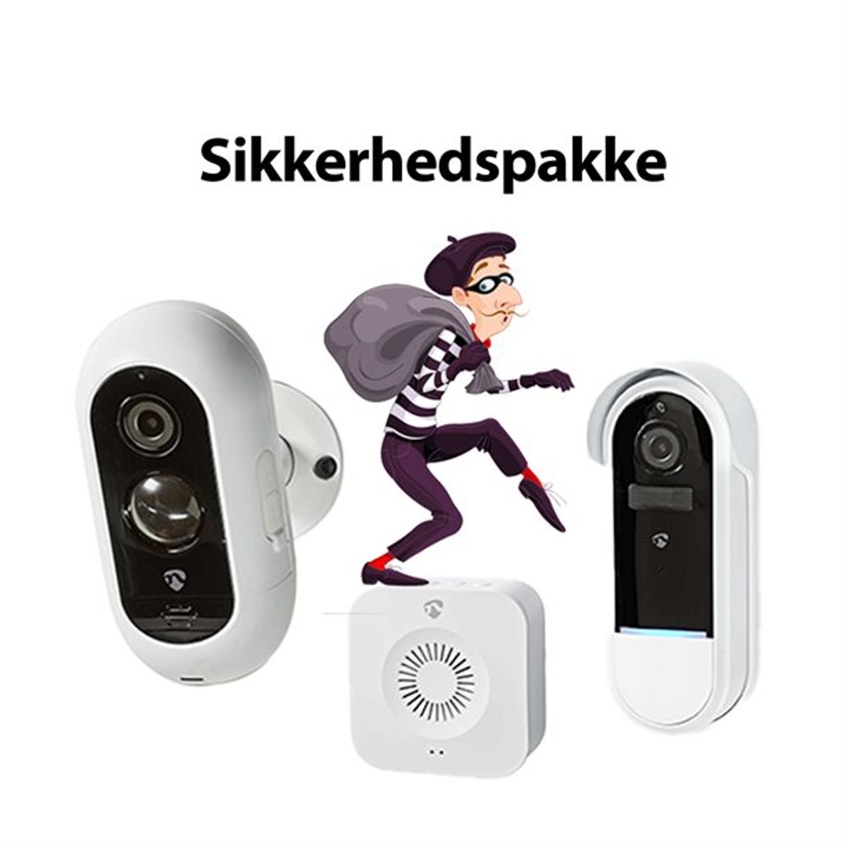 Sikkerhedspakke Nedis Smart - IP-kamera - Dørtelefon - Dørklokke - Smart-home > Sikkerhed - Nedis - Spotshop