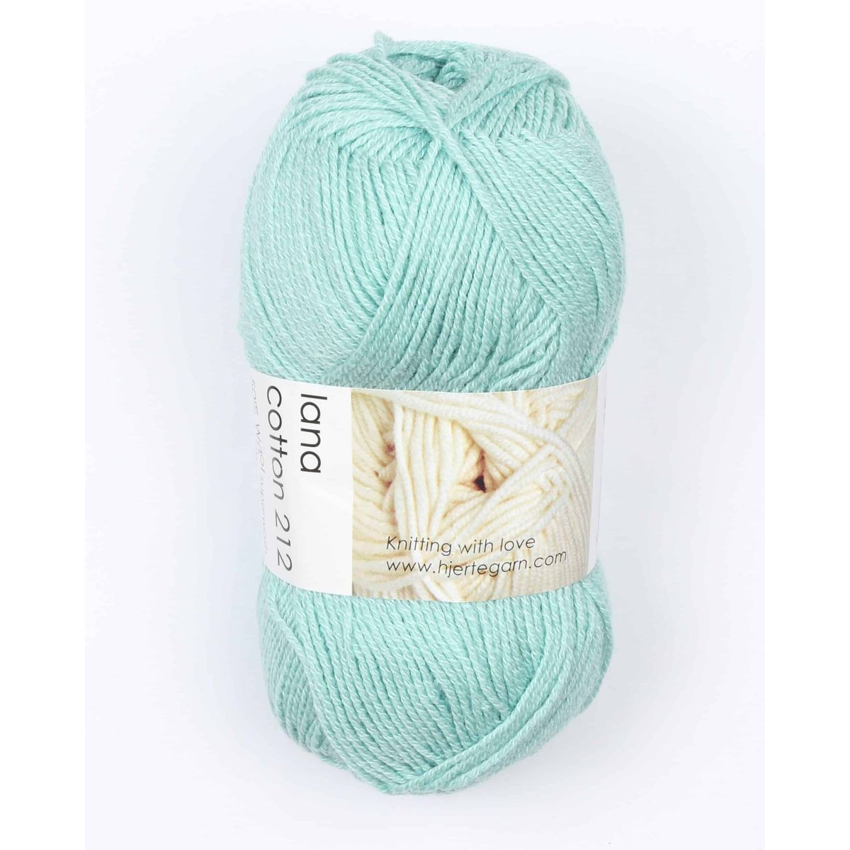 Lana Cotton 212 fra Hjertegarn i mange farver - 5309 mint - 50% Bomuld, 50% Merinould