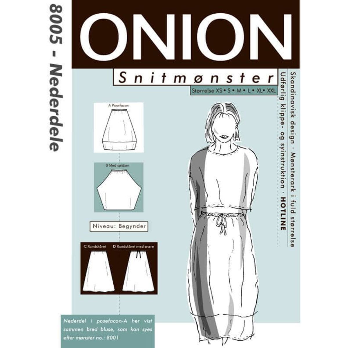 Nederdele, str. XS-XXL - Onion 8005