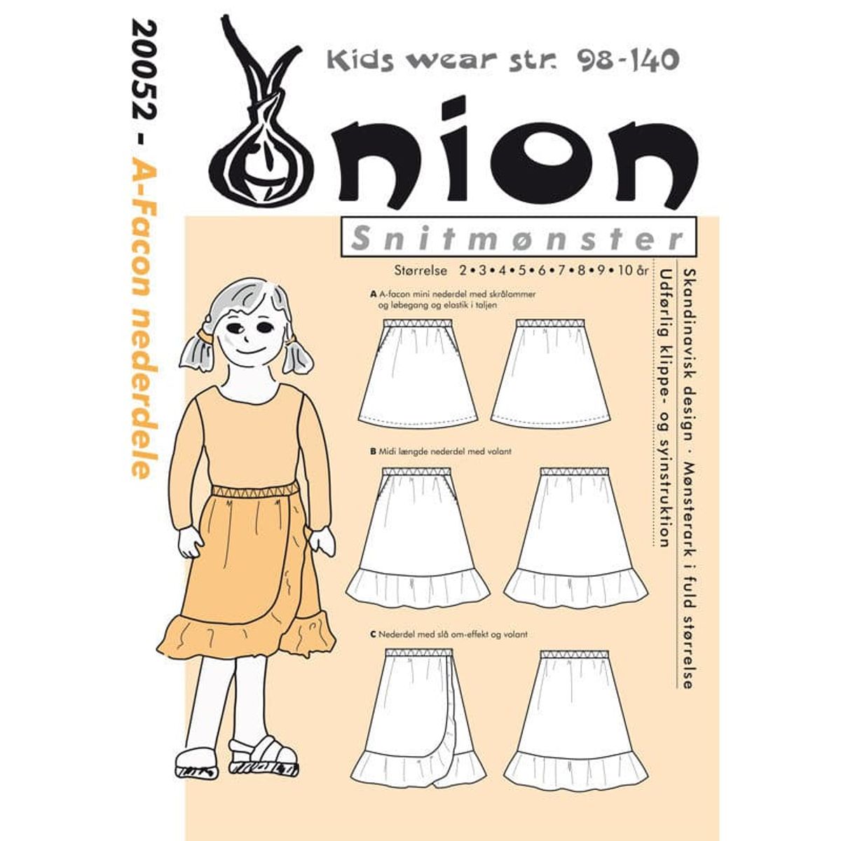 A-facon nederdele, str. 98-140 - Onion kids wear 20052