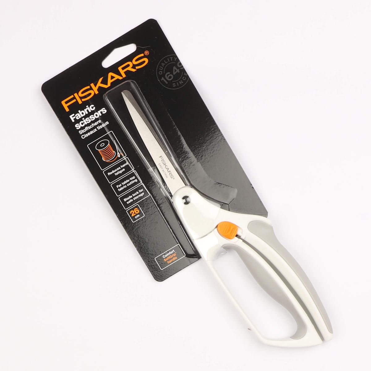 Fiskars Softtouch saks (hvid), 26 cm