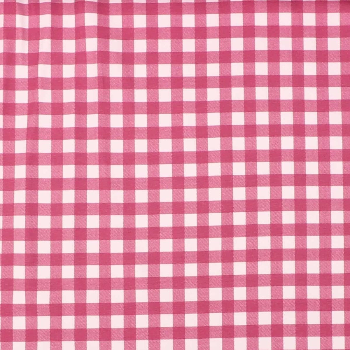 Køkkentern 1x1 cm, mørk cerise/hvid - Jersey - 8% Elastan, 92% Bomuld