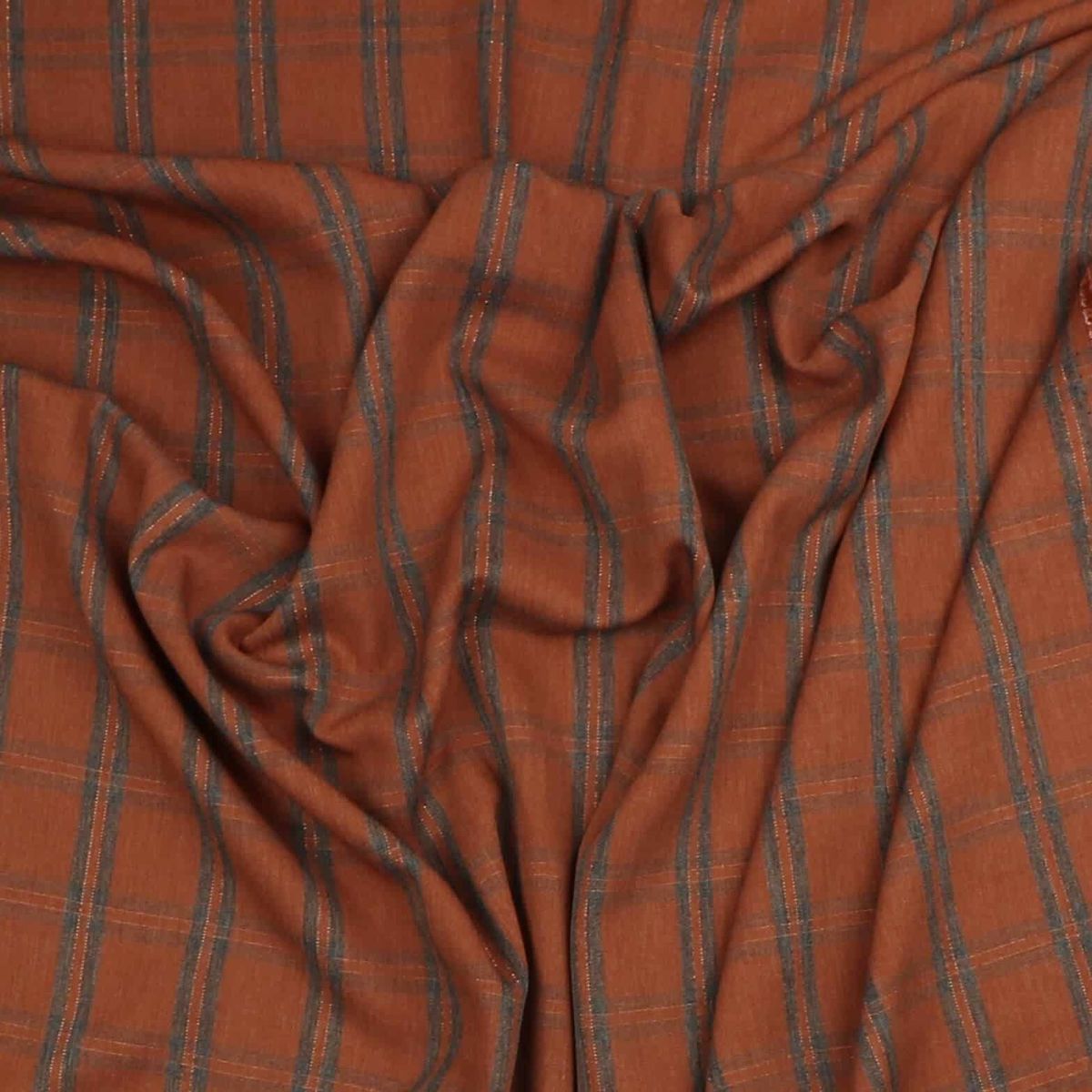 Tern i rust/grå - Viskose/lidt polyester - 2% Metal, 2% Polyester, 96% Viskose