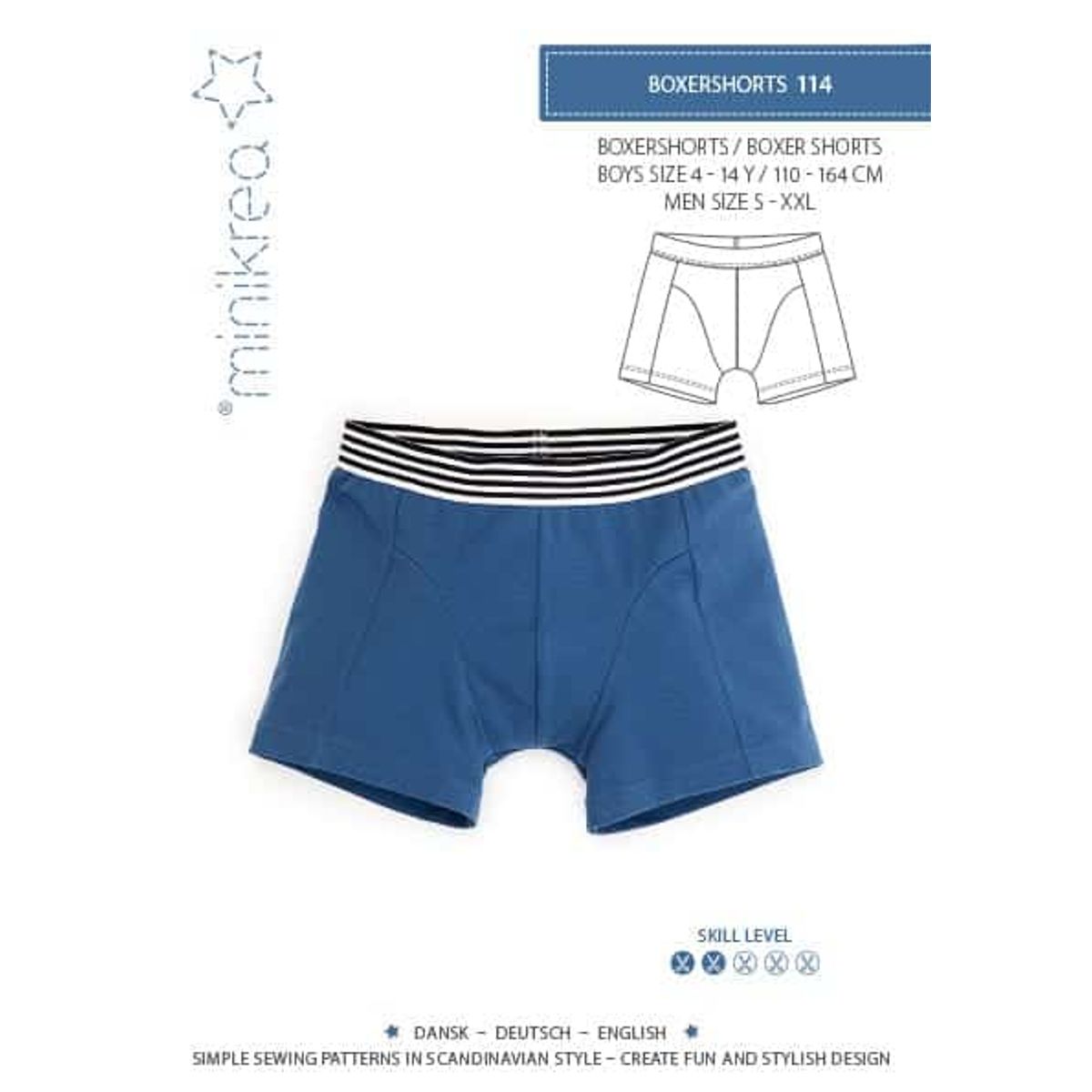 Boxershorts str. 4-14 år/S-XXL minikrea 114