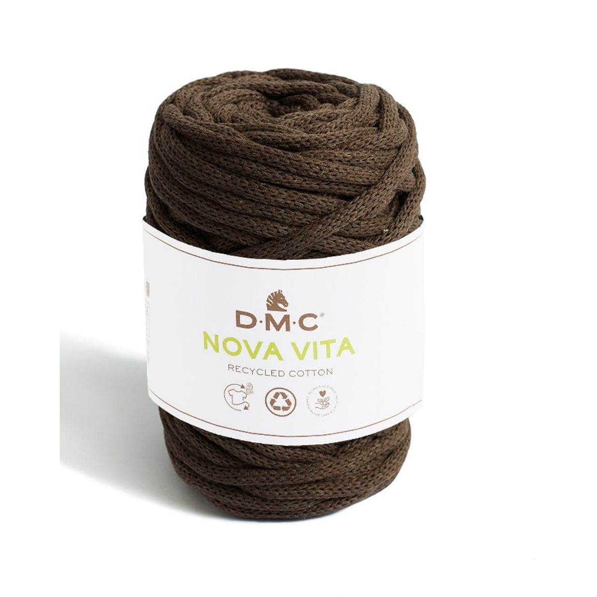 Nova Vita 12 fra DMC (bæredygtigt) i mange farver - 011 brun - 20% Polyester, 80% genbrugsbomuld