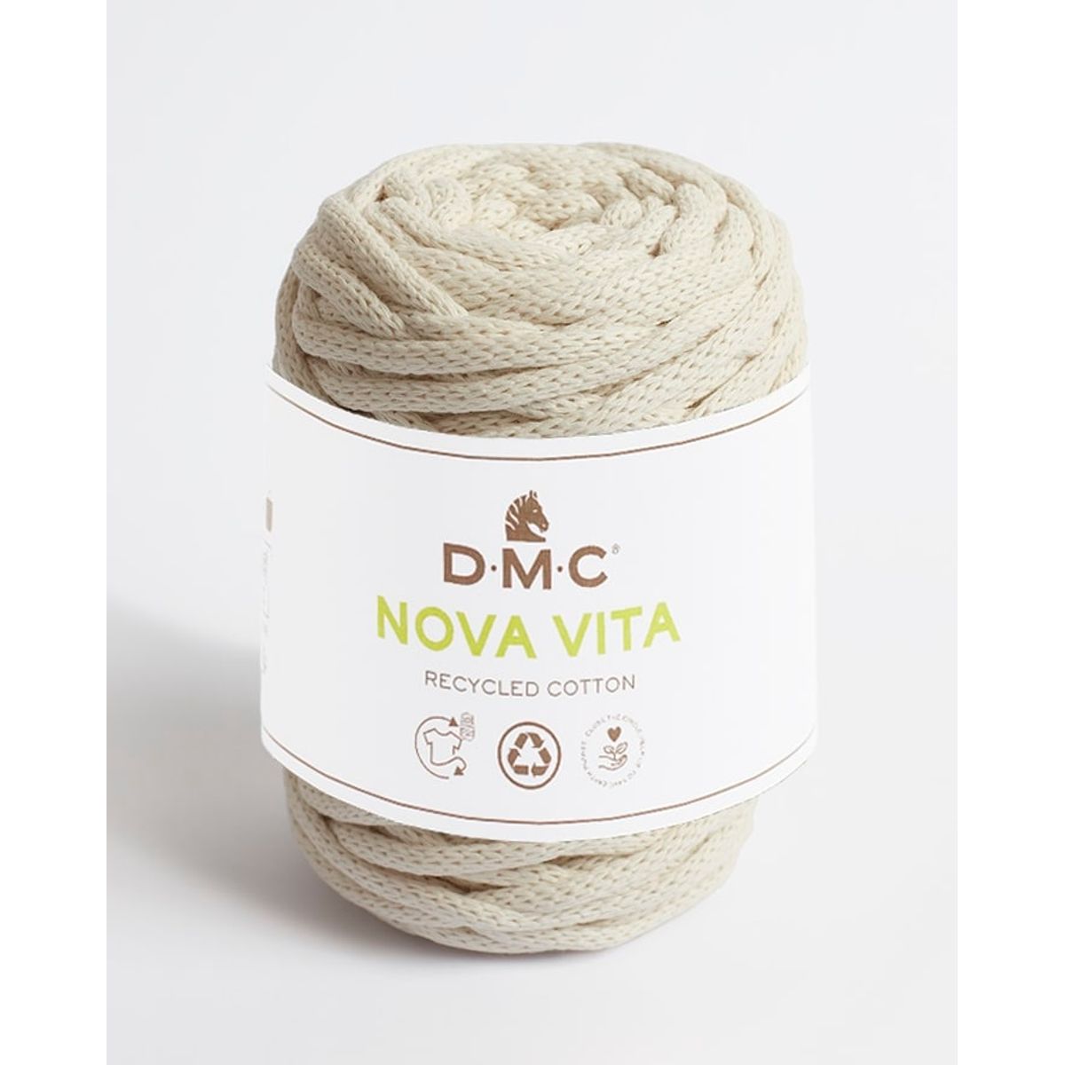 Nova Vita 12 fra DMC (bæredygtigt) i mange farver - 031 natur - 20% Polyester, 80% genbrugsbomuld