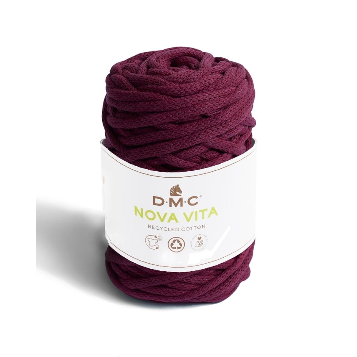 Nova Vita 12 fra DMC (bæredygtigt) i mange farver - 061 bordeaux - 20% Polyester, 80% genbrugsbomuld