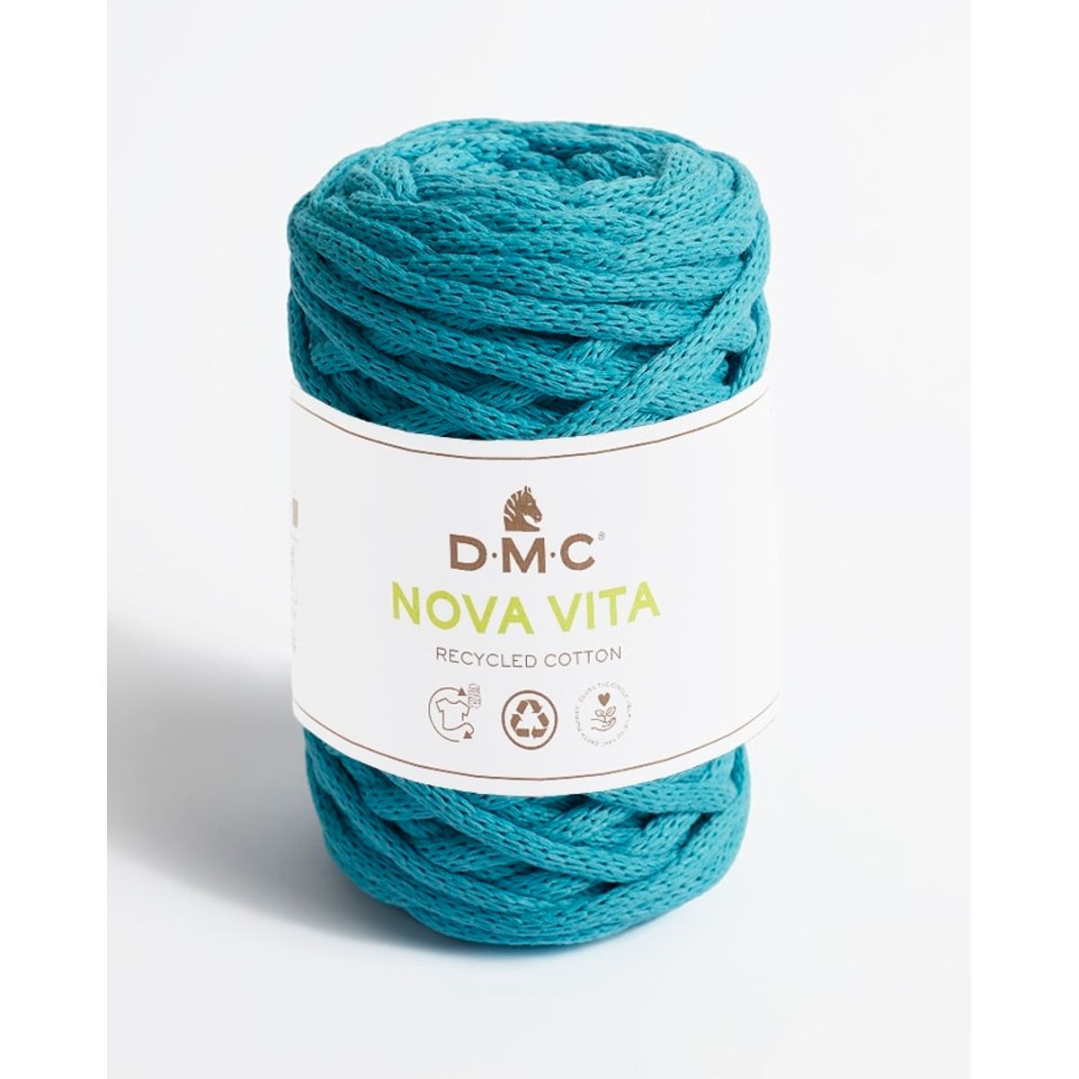 Nova Vita 12 fra DMC (bæredygtigt) i mange farver - 072 turkis - 20% Polyester, 80% genbrugsbomuld