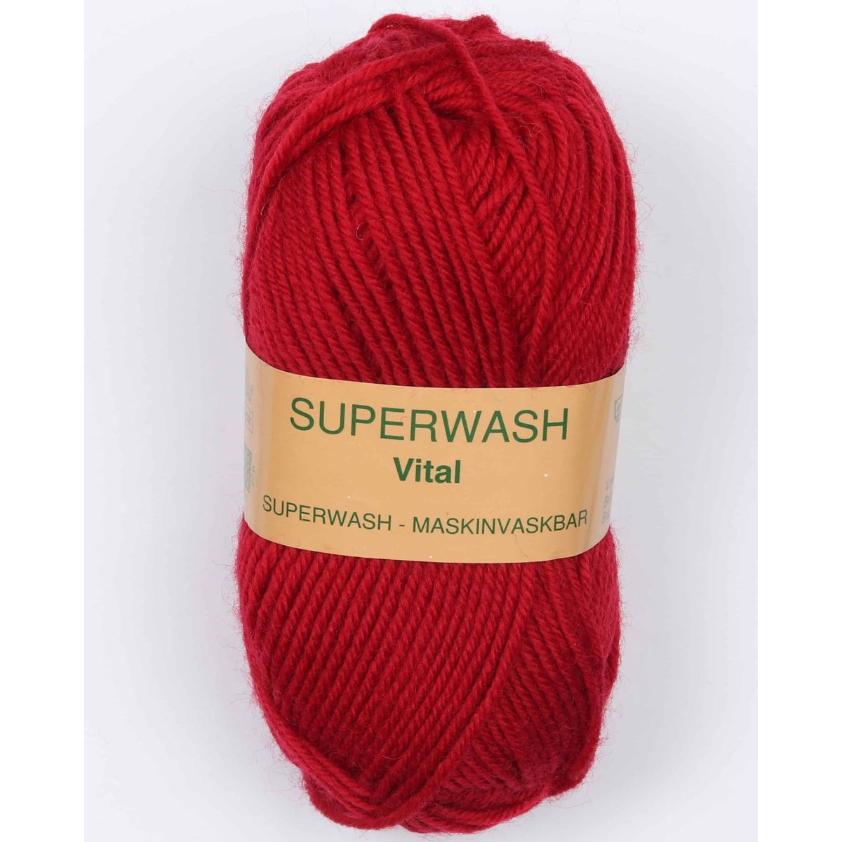 Vital fra Hjertegarn i mange farver - Superwash - 0450 mørkerød - 100% Uld