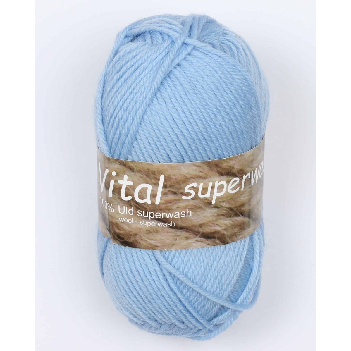 Vital fra Hjertegarn i mange farver - Superwash - 0611 lyseblå - 100% Uld