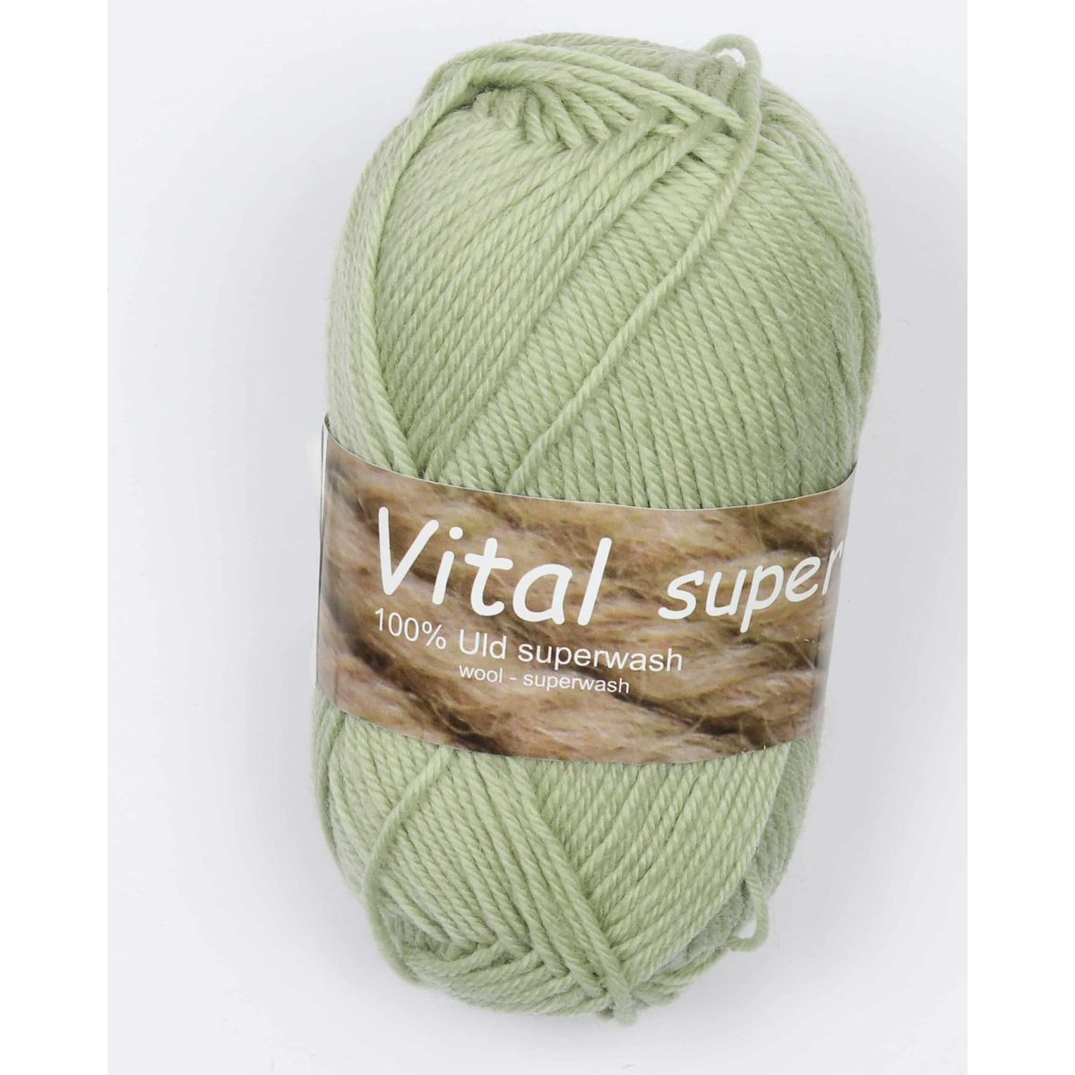 Vital fra Hjertegarn i mange farver - Superwash - 6410 lysegrøn - 100% Uld