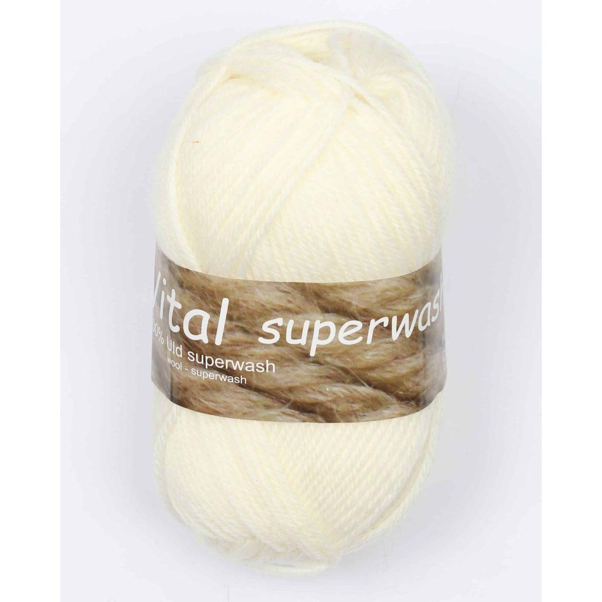 Vital fra Hjertegarn i mange farver - Superwash - 0075 råhvid - 100% Uld