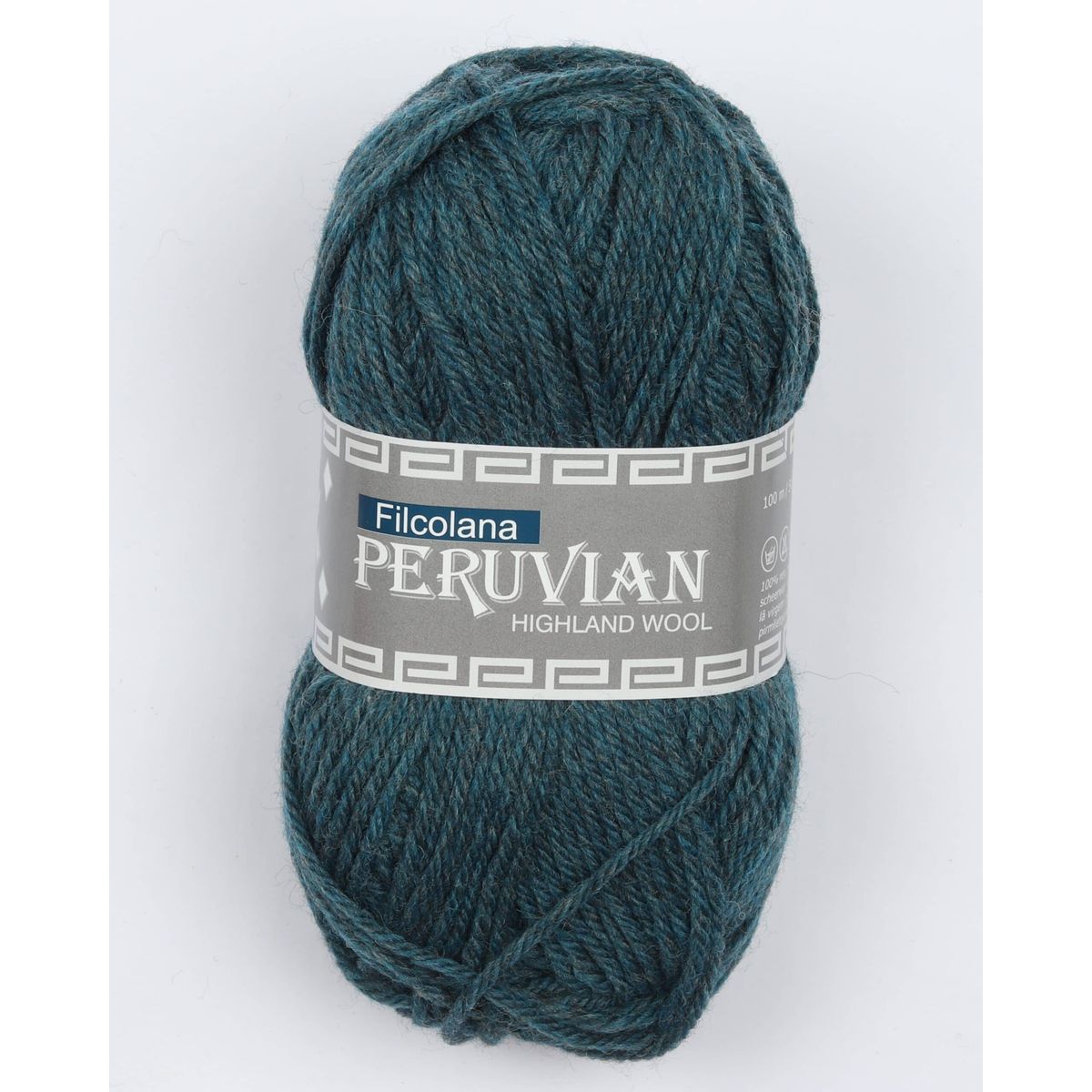 Peruvian Highland Wool fra Filcolana i mange farver - 814 meleret petrol - 100% Peruvian-highland-uld