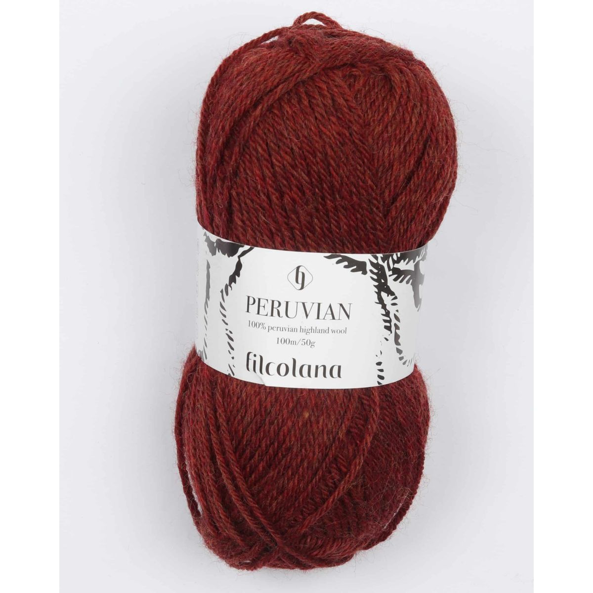 Peruvian Highland Wool fra Filcolana i mange farver - 832 meleret mørk rust - 100% Peruvian-highland-uld